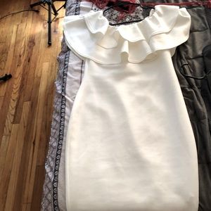 White ruffled dress